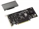 Scheda PCIe 3.1 16x per 2 SSD M.2 NVMe M Key (M2 NGFF), Raid Materiel HARWARE 0 1 Chipset...