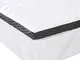 Amazon Basics - Coprimaterasso in memory foam con cinghie elastiche, spessore 4 cm, 160 x...