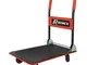 Ribimex PRCDT150 Carrello Pieghevole carico Massimo 200 kg con 4 Ruote, Rosso e Nero