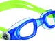 Aqua Sphere MAKO, Occhialino/Maschera Nuoto Senior, Blu/Bianco/Lime, Adulto