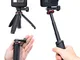 Bastone selfi estensibile per Gopro, portatile Vlog Selife Stick treppiede compatibile con...