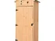 Outsunny Armadietto da Giardino Esterno Porta Attrezzi Utensili in Legno con 3 Mensole Tet...