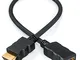deleyCON 0,5m HDMI Extension Cable - Compatibile con HDMI 2.0a/b/1.4a - UHD 4K HDR 3D 1080...