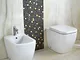 Yellowshop - Sanitari Bagno A Terra Pavimento Filo Muro Mod. Klass Vaso Wc + Bidet E Copri...