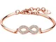 Bracciale rigido donna in acciaio gold con centrale INFINITO e swarovski BROSWAY BHK69