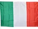 G.V. Bandiera Grande Azzurri Italia Nazionale Italiana Tricolore Italiano cm 250x150 Tessu...