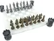 Nemesis Now Medieval Knight Chess Set Unisex Scacchi Standard Vetro