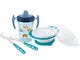 NUK Learn-to-Eat Set di stoviglie e biberon per bambino, con 1 tazza, 1 ciotola (con coper...