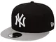 New Era - Cappellino MLB Cotton Block York Yankees Nero, Taglia S/M
