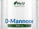 D-Mannosio 500mg - 120 Compresse Vegane - Alta Forza - Senza Allergeni - Nu U Nutrition