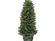 Albero di Natale artificiale pre-illuminato 150 LED con urna decorativa