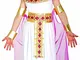 Guirca-85943 Costume da Egiziana per Bambine 5/6 Bimba, Bianco/Rosa/Oro, 5-6 Anni, 85943