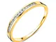 Miore - Anello da donna, in oro giallo 750, 18 carati, con diamanti da 0,10 ct