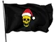 FTflag - Bandiera Decorativa a Forma di Teschio con Scritta Merry Christmas, per Giardino,...