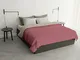Italian Bed Linen Piumino invernale Bicolore OSLO, Malva/Crema, Matrimoniale