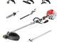 GREENCUT GM650X-6 - Utensile multiuso 6 in 1, motore a benzina a 2 tempi da 65cc 4,9 CV, 6...