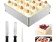 WisFox Stampo regolabile per mousse, in acciaio INOX, rettangolare, 17,5-25 cm x 32 cm-48...