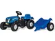 Rolly Toys Trattore a Pedali Kid New Holland T 7550 con Rimorchio, 013074