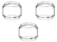 3x Bulbo in vetro Pyrex # 2 per SMOK TFV12 PRINCE serbatoio, Questo prodotto non contiene...