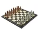 Set di scacchi in metallo per adulti ottomani vs bizantini in rame antico, pezzi fatti a m...
