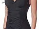 Merry Style Tankini Donna P645-30TSG (Nero, EU (Coppa 100 B/48) = IT (7B/54))