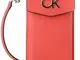 Calvin Klein Re-lock Phone Pouch - Portamonete Donna, Rosso (Coral), 1x1x1 cm (W x H L)