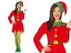 GUIRMA Costume Elfo Donna elfa aiutante Babbo Natale