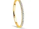 Orovi Anello Donna Eternity/Veretta in Oro Giallo con Diamanti Naturali Oro 9 Kt / 375. Fe...
