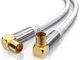 1m Cavo Antenna a Gomito 90 Gradi maschio femmina - Serie Premium professionale - DVB-T Di...