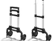 Voluker Carrello Pieghevole Portata 70kg,carrello portapacchi con Manico Allungabile, 2 Ru...