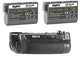 Battery grip per Nikon D750 e MB-D16 (Meike MK-D750) + 2 x batteria EN-EL15