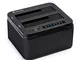 Salcar USB 3.0 non in linea Clone Docking Station 2-bay ottimizzato per hard disk HDD/SSD...