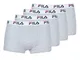 Fila Lot DE 4 Boxers Coton Gris Boxer Uomini Grigio - XL - Boxer