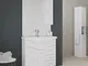 Kiamami Valentina Mobile Bagno 85 cm a Terra con lavabo Specchio e pensile Bianco