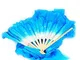 Deanyi New 1.8 m Hand Made Belly Dancing Silk Bamboo Long Fans Veils Arte Popolare Cinese...