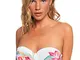 Roxy Lahaina bay-Reggiseno Bikini A Fascia Sagomato da Donna, Bright White Tropic Call s,...