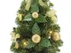 Krystal 50 cm decorato completamente decorato albero di Natale artificiale con 10 LED e de...