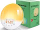 Larkotech Wake Up Light, Luce Sveglia da Comodino, Simulazione Alba Tramonto Due Sveglie,...