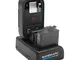 SANDMARC Procharge: Triplo del Caricabatterie per GoPro Hero 8, 7, 6, 5, 4, Remote