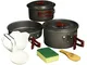 Naturehike Outdoor Kitcocina3, Set di Pentole da Campeggio 4 Pezzi in Alluminio Unisex-Adu...