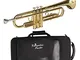 CASCHA Trumpet Fox Bb tromba per principianti e avanzati con accessori, boccaglio, panno p...