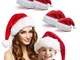 4 Pezzi Cappello di Babbo Natale, Cappelli di Natale Rossi Unisex, per Festa di Natale Cos...