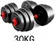 Dumbbell Fitness 20kg-40kg Nero Nuovo regolabile manubri set di manubri fitness Esercizio...