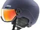 uvex wanted visor, casco da sci robusto unisex, con visiera, regolazione individuale delle...