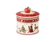 Villeroy & Boch - Winter Bakery Delight Barattolo Rotondo Rosso, Decorazione Natalizie, Sc...