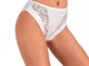 JADEA -Slip Vita Alta Donna in Cotone Modal Art. 788 Bianco e Nero - Confezione da 6 Pezzi...