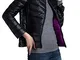 Donna Giacche Piumino Reversibile Cappotto Ultraleggeri Trapuntato Inverno Giacca Nero e V...