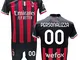 Completo Calcio Maglia Milan Personalizzabile + Pantaloncino Replica Autorizzata 2022-2023...