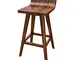 Sedile Sgabelli Mobili in Legno Cucina Colazione Bar Stool Industriale della Sedia Stile V...