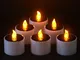 Set di 6 candele a energia solare in bianco caldo tremolante a energia solare Tea light ce...